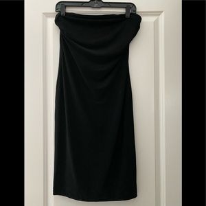 Norma Kamali Black Strapless Dress